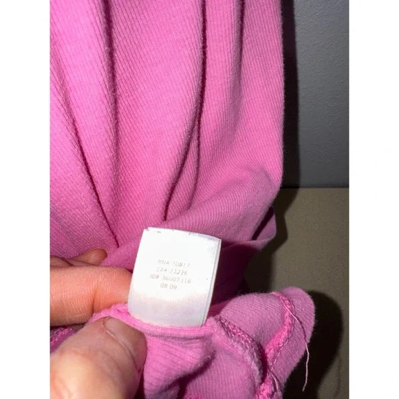 PINK Victoria's Secret Y2K Ribbed Long Tank Top Hot Pink Racerback Size S - Picture 5 of 6